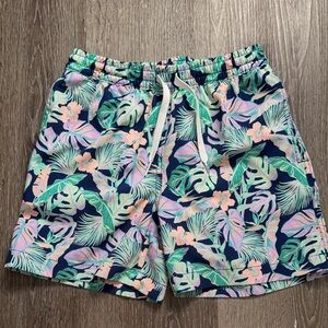 Chubbies boys Colorful Leaf Pattern swim trunks shorts